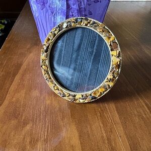 Vintage Saks 5th Ave. Tiger’s Eye 4” Round Frame